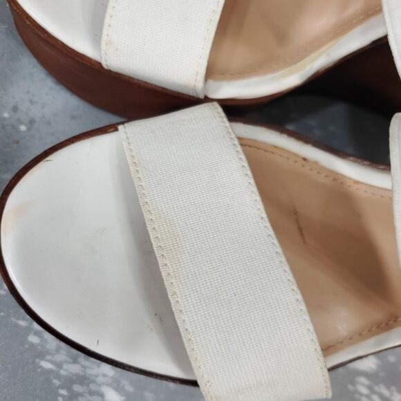 Steve Madden White Blondy Platform Wedge Sandal - Picture 6 of 10